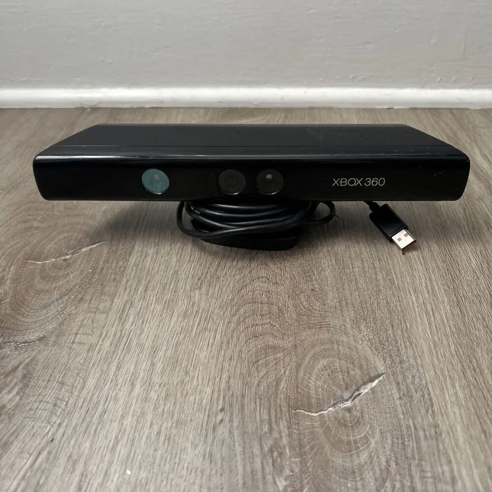 Microsoft Xbox 360 Kinect Sensor Bar 1414 with 2 Games Cord Bundle Tested Works